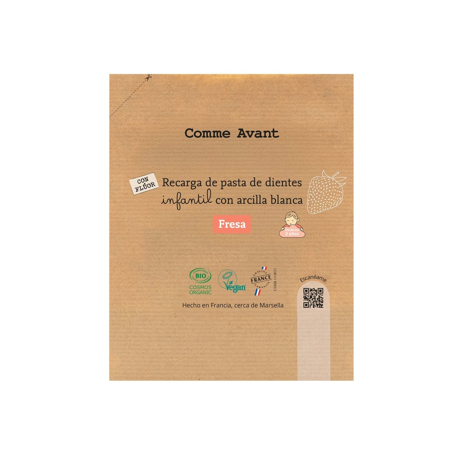 Recarga pasta de dientes infantil de fresa Comme Avant 180 g