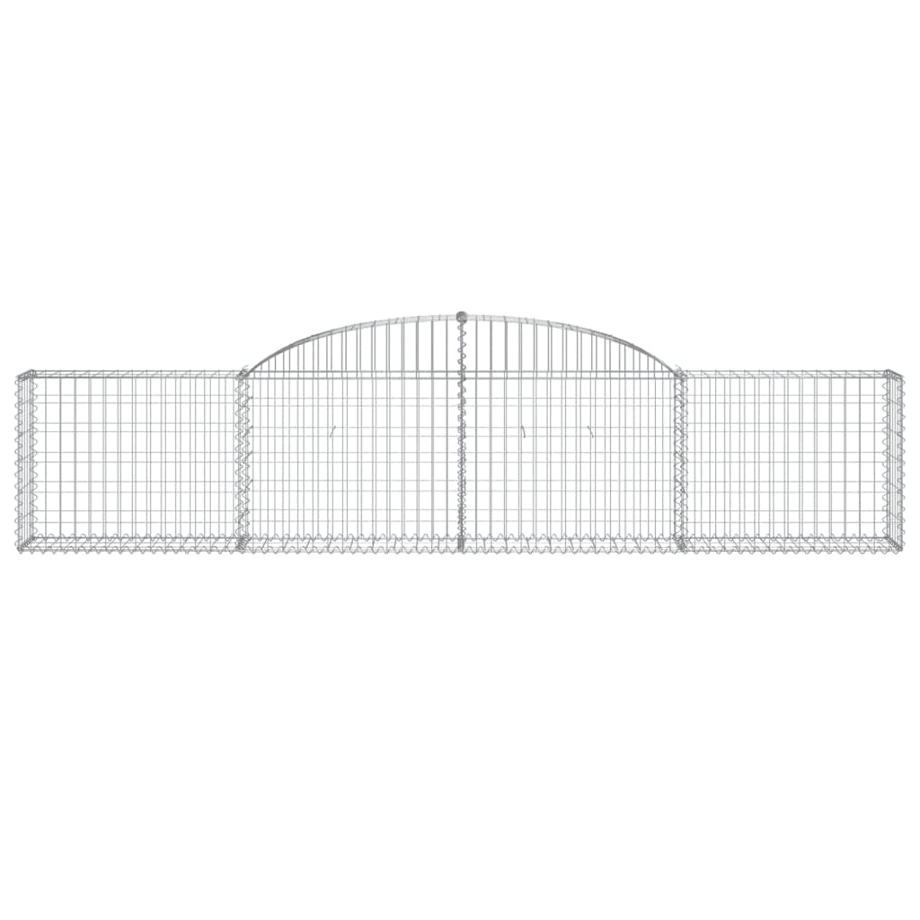 Cestas De Gaviones 8 Uds Forma De Arco Hierro 300x30x60/80 Cm_3