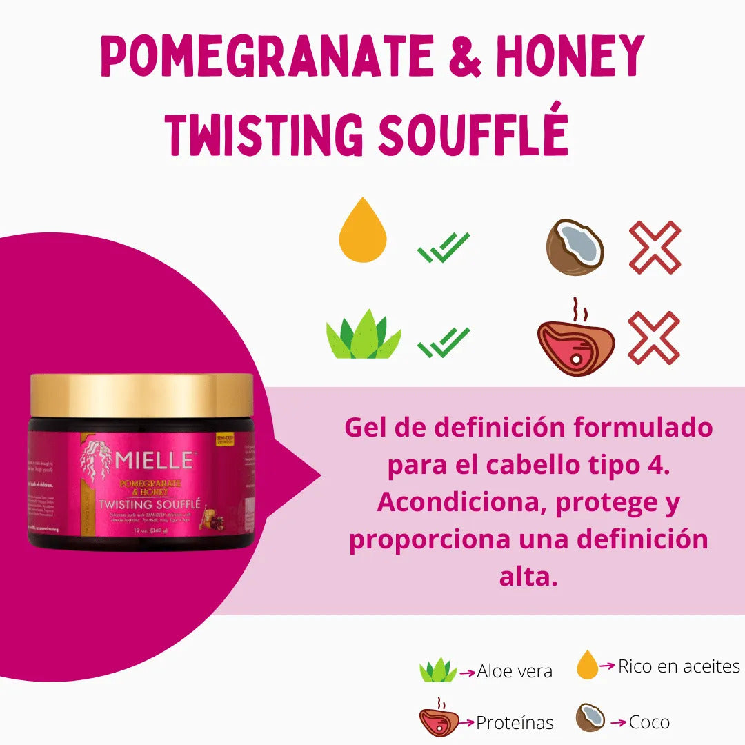 Soufflé Para Giros Pomegranate And Honey Mielle Organics 340g_1