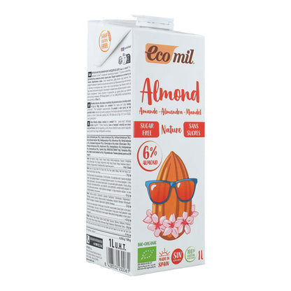 Bebida Vegetal de Almendra Natural sin azúcar BIO Ecomil 1 L
