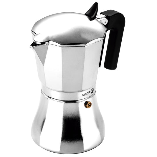 Cafetera Italiana Inducción, Aluminio, Todo Tipo Cocinas, Vitrocerámica, Gas, Fagor_0