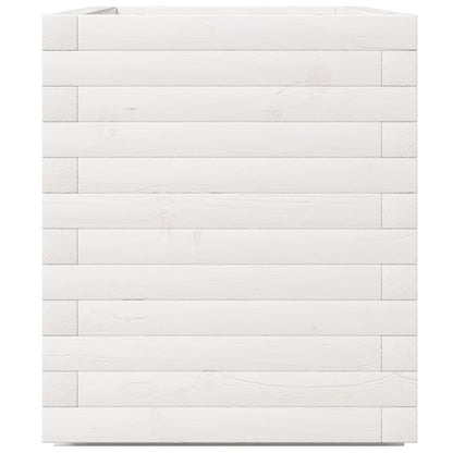 Jardinera Madera Maciza De Pino Blanco 70x40x49,5 Cm_5