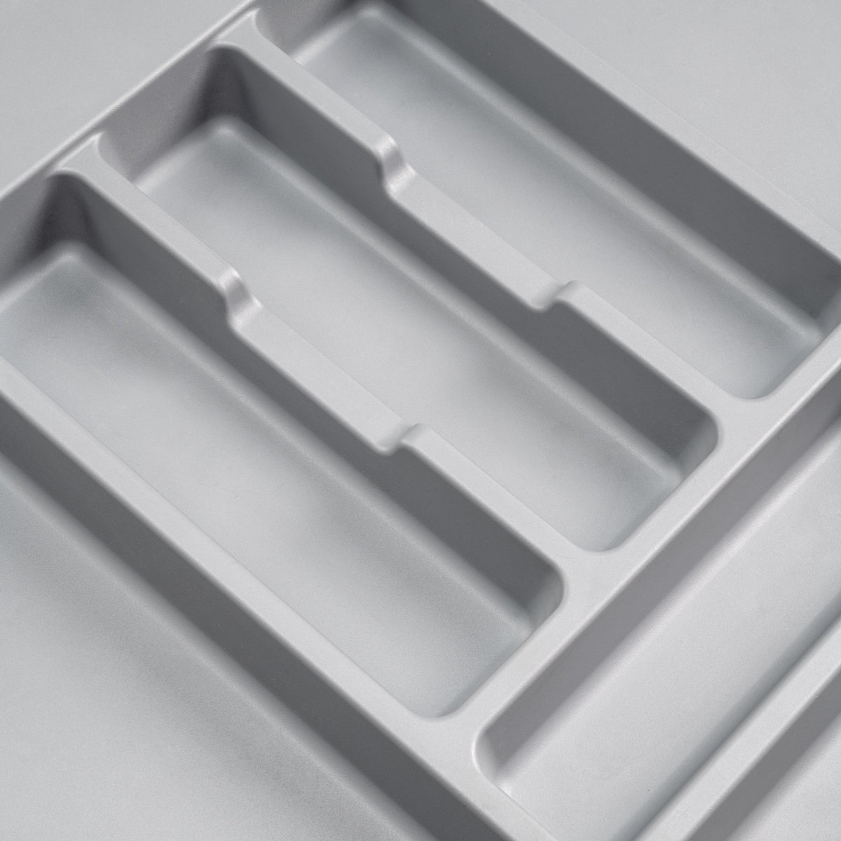 Emuca Cubertero Optima para cajón de cocina, módulo 900 mm, Plástico, Gris