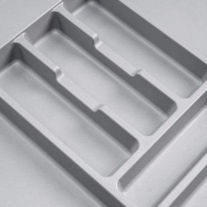 Emuca Cubertero Optima para cajón de cocina, módulo 900 mm, Plástico, Gris
