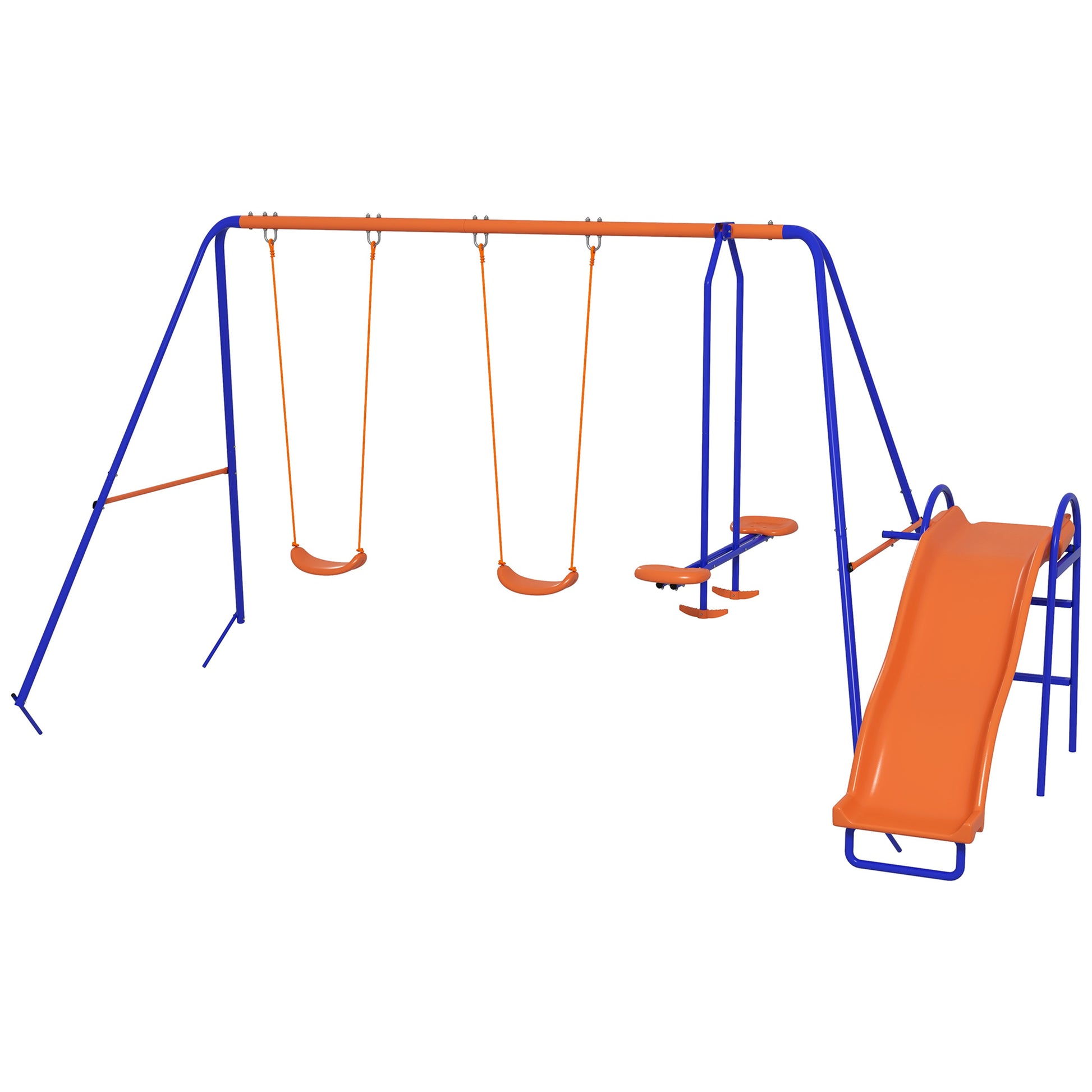 Outsunny Columpio Infantil 4 En 1 Con Cuerda Ajustable Y Anti-uv Multicolor_0