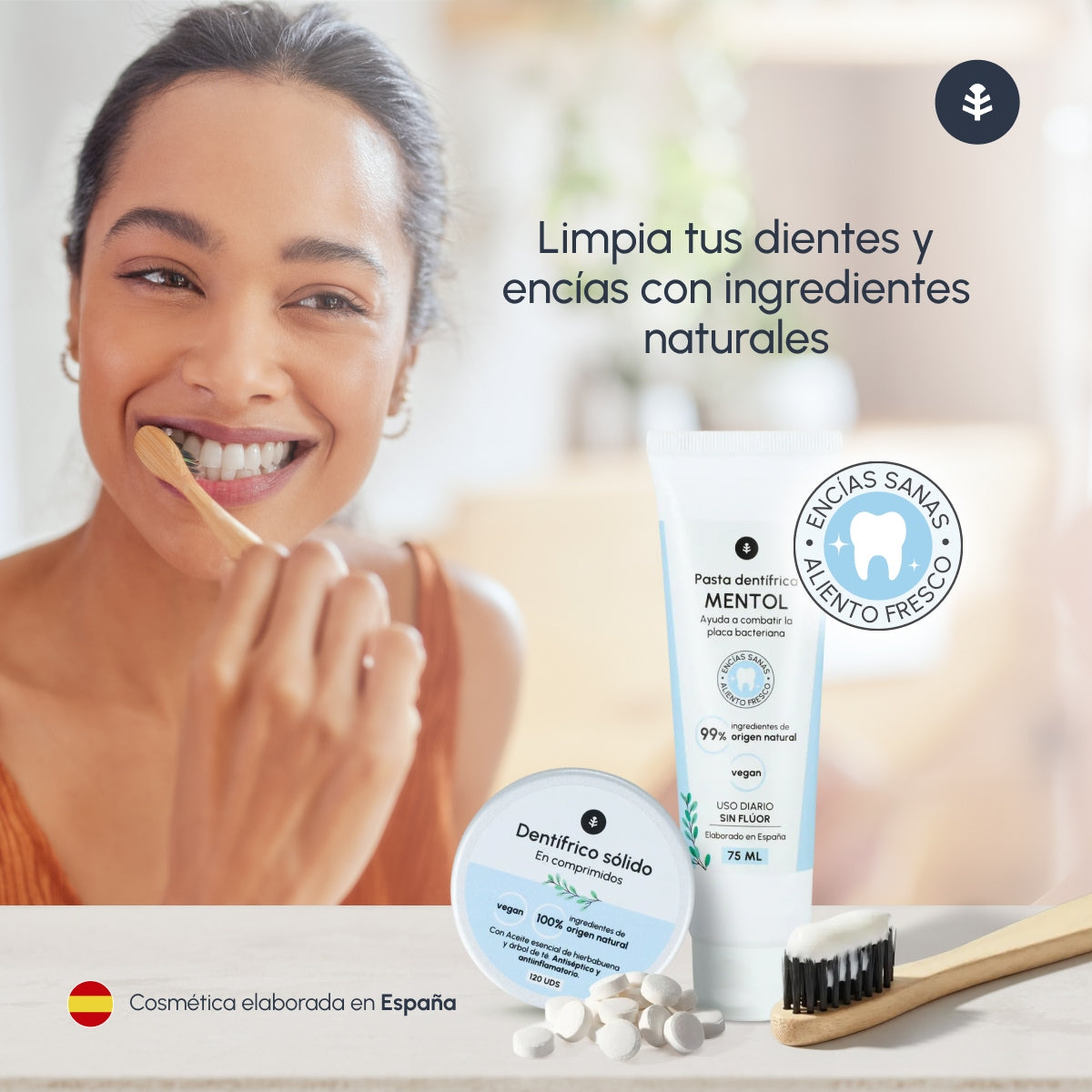 Pasta de dientes sin flúor Mentol Planeta Huerto 75 ml