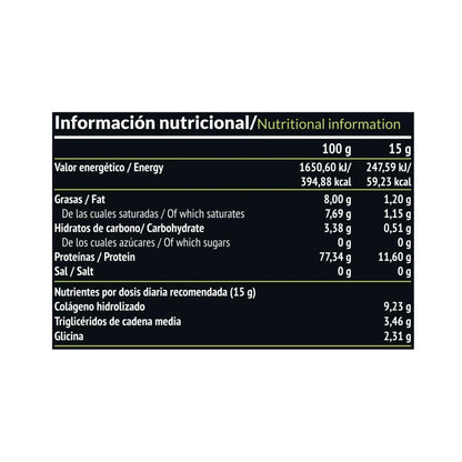 Elixir: Colágeno + Aceite TCM, 450 g Paleobull Elixir Vainilla 450 g