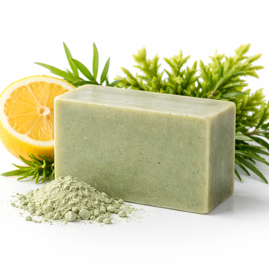 Jabón Sólido Natural de Arcilla Verde 100 g | Limpieza Purificante para Piel Grasa y Mixta | M&On Naturals_0