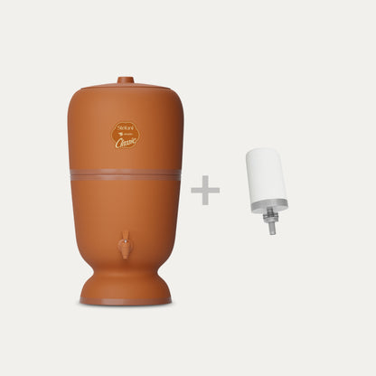 Filtro De Agua 5l. Arcilla Natural – 10l. Total (5l. Filtrados + 5l. Reserva) – 47 Cm Alto X 24 Cm Ø - La Stéfani_2