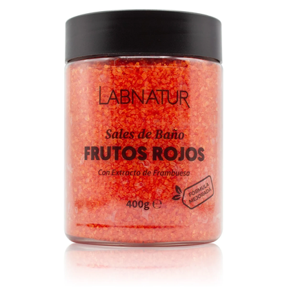 Sales de Baño de Frutos Rojos Labnatur 400 g | Revitalizan, Suavizan y Tonifican | Aroma Afrutado | Veganas_0
