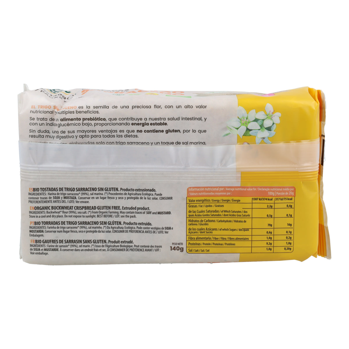 Tostada de trigo sarraceno sin gluten Sol Natural 140g BIO
