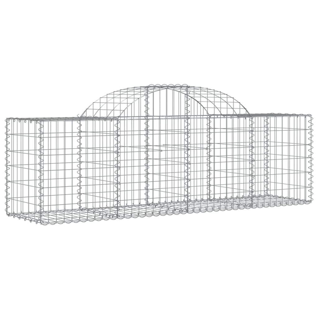 Cestas De Gaviones 5 Uds Forma De Arco Hierro 200x50x60/80 Cm_2