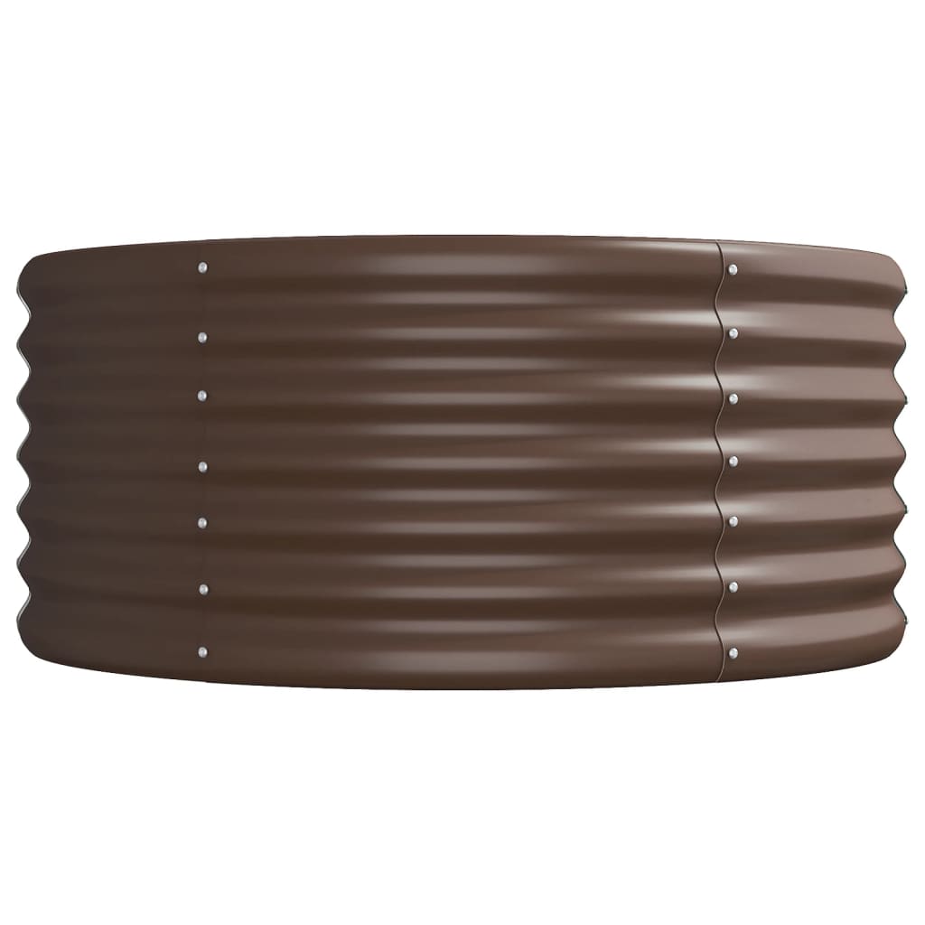 Jardinera Arriate Acero Galvanizado Marrón 224x80x36 Cm_3