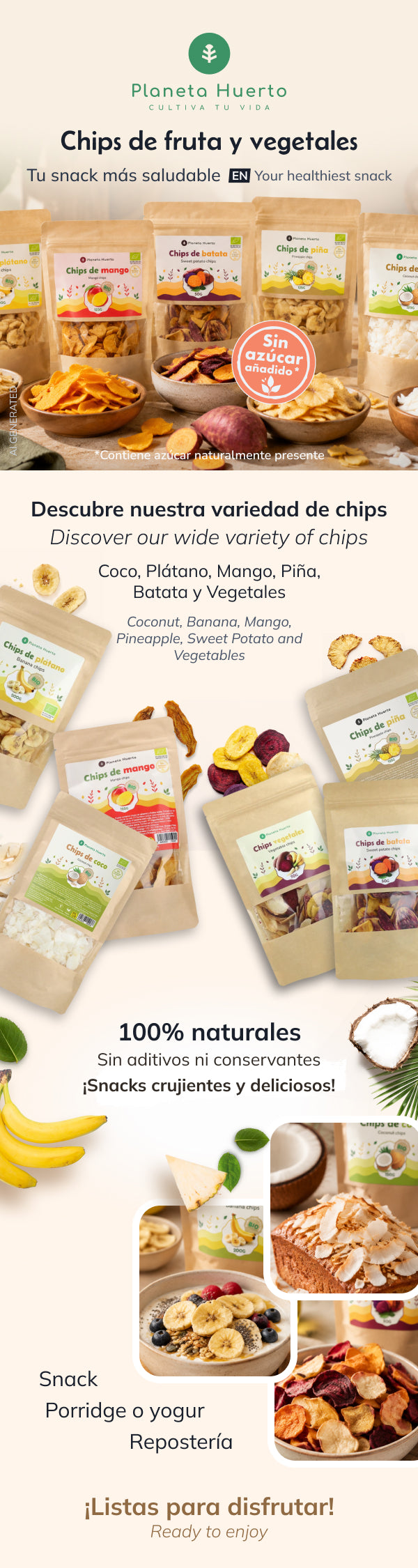 Chips de batata Planeta Huerto 50 g