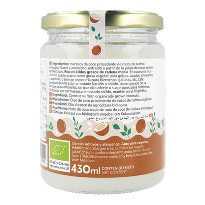 Pack 2x Aceite de coco Planeta Huerto 430 ml