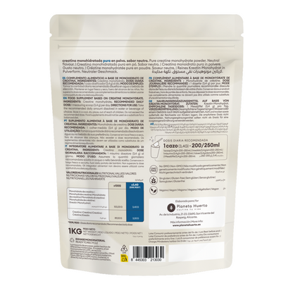 Creatina Monohidrato Planeta Huerto 1 kg