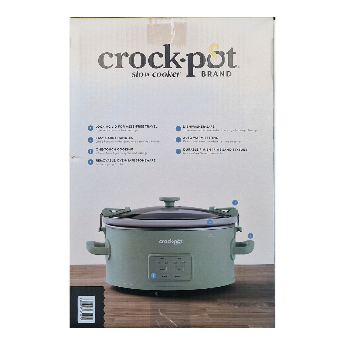 Crock-Pot Olla de Presión Lenta Digital 5,6L Cook & Carry 7+personas CSC124X