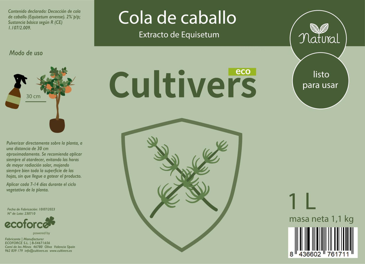 Cultivers Fungicida De Cola De Caballo Ecológico De 1 L. Producto Listo Uso. Anti-hongos. De Extracto De La…_1