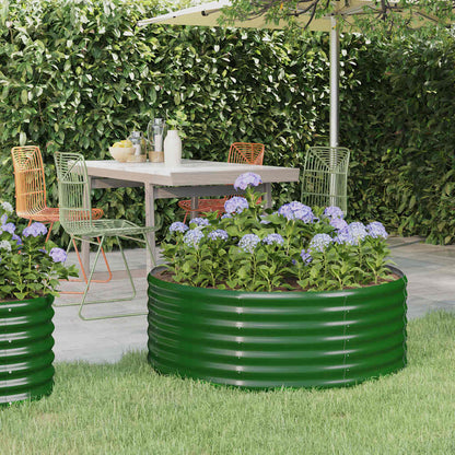Jardinera Arriate Acero Galvanizado Verde 100x100x36 Cm_1