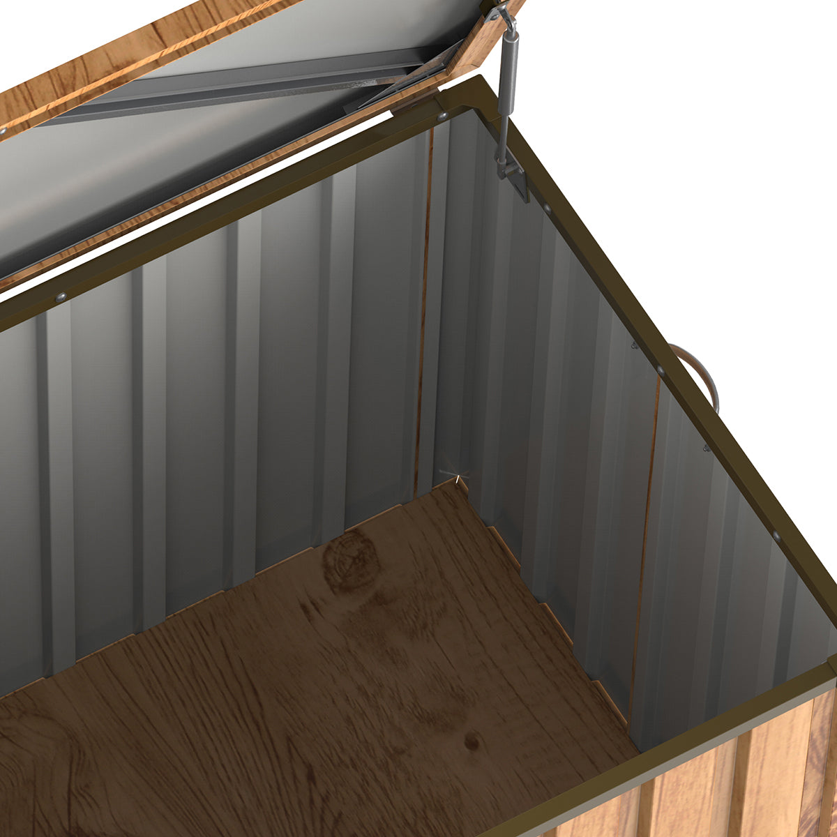 Apolo 585 L Metal Storage Chest With Wood Effect_5