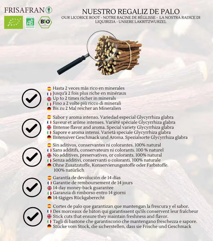 Regaliz De Palo Ecológico Seco - Sabor Y Calidad | Frisafran 500 G_5