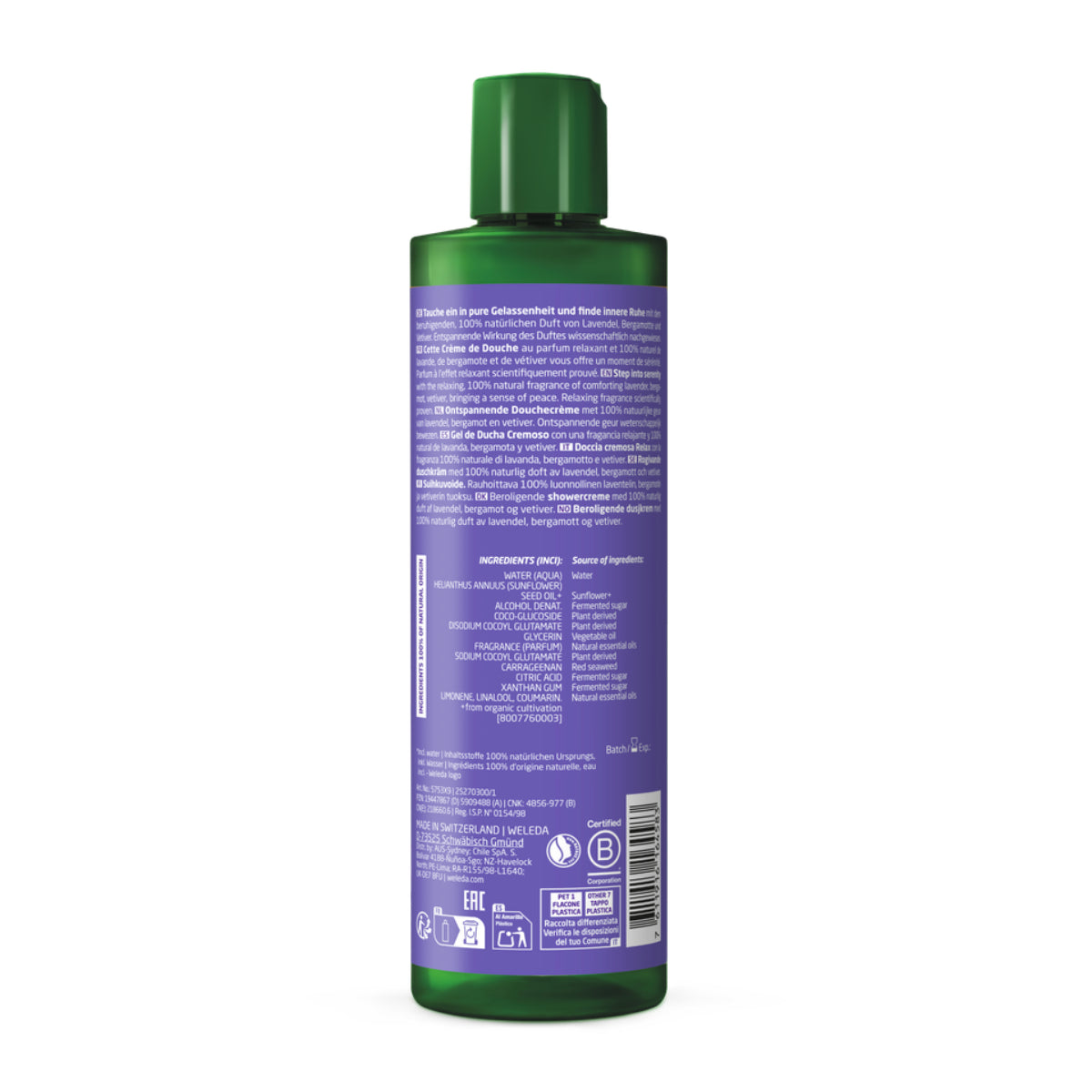 Gel de ducha cremoso Relax Lavanda Weleda 400ml