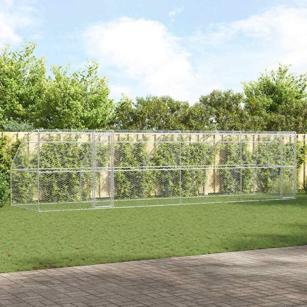 Refugio Para Perros 4 Pcs Plateado 8 X 2 X 2 M_1