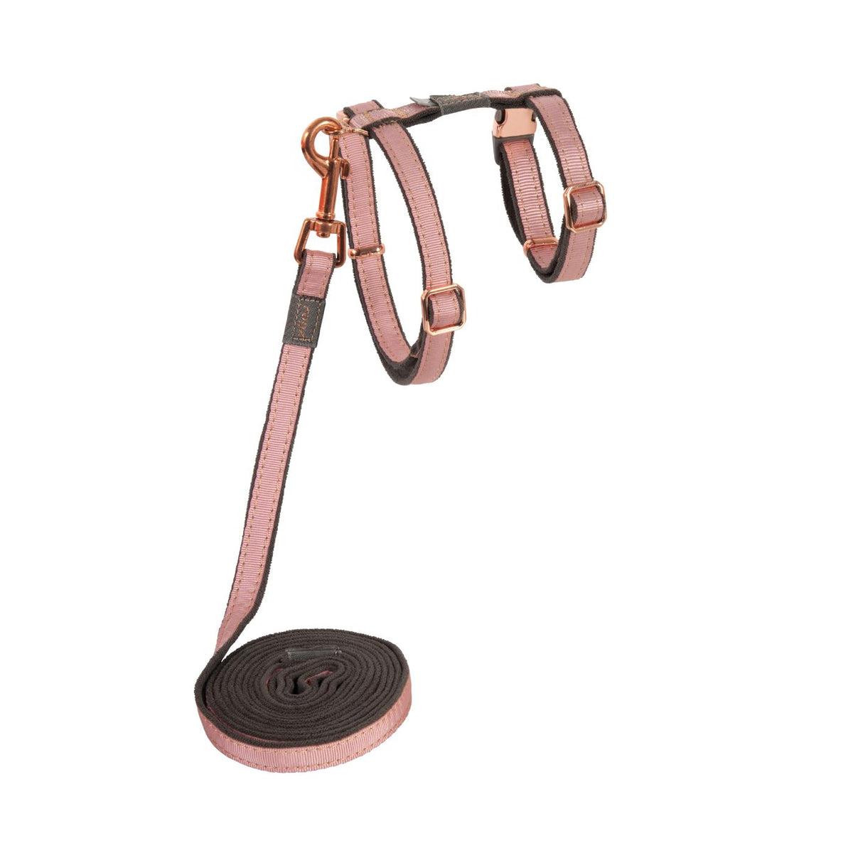 Rogz Arnes Y Correa Para Gato Rosa Con Bronce Urbancat Pb_0