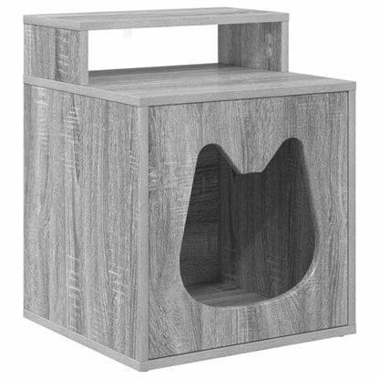Casa Para Gatos Gris Sonoma 42,5 X 40 X 53,5 Cm_0