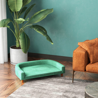 Pawhut Sofá Para Perros Grandes Con Cojín Lavable 98x67x25 Cm Verde_1