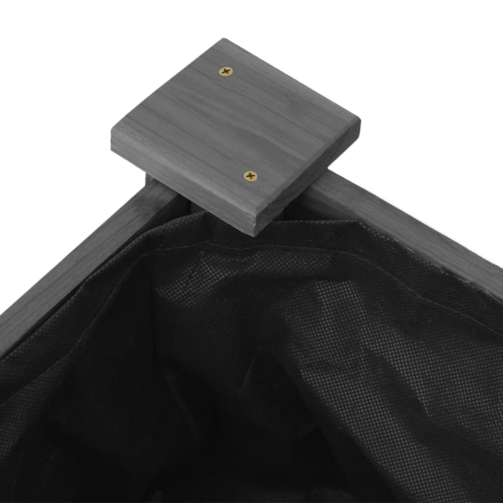 Jardinera Arriate Con Forro Madera Abeto Gris 240x120x25 Cm_5