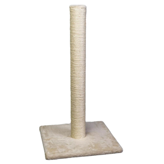 Poste Rascador Para Gato Wuapu Modelo Zero De 74cm De Alto En Color Beige. Base De 40x40 Cm_0