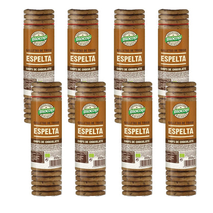Pack 8uds Galletas de Espelta con Chips de Chocolate Bio Biocop 250 g