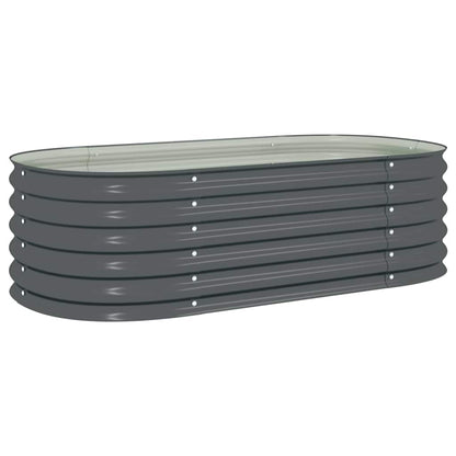 Arriate De Acero Galvanizado Gris 160x80x44 Cm_0