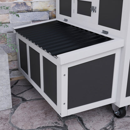 Pawhut Conjunto De 1 Gallinero De Madera Y 1 Gallinero Para Exterior Grande_4