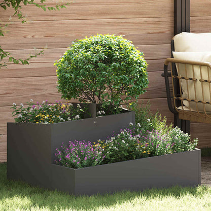 Macetero De Jardín Negro 80 X 80 X 50 Cm Acero Laminado En Frío_1