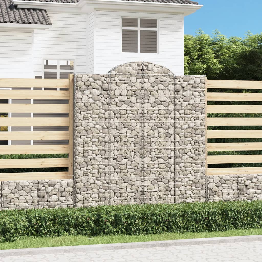 Cestas De Gaviones 10 Uds Forma De Arco Hierro 200x50x220/240cm_1