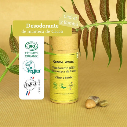 Desodorante sólido de cidra y bambú Comme Avant 60 g