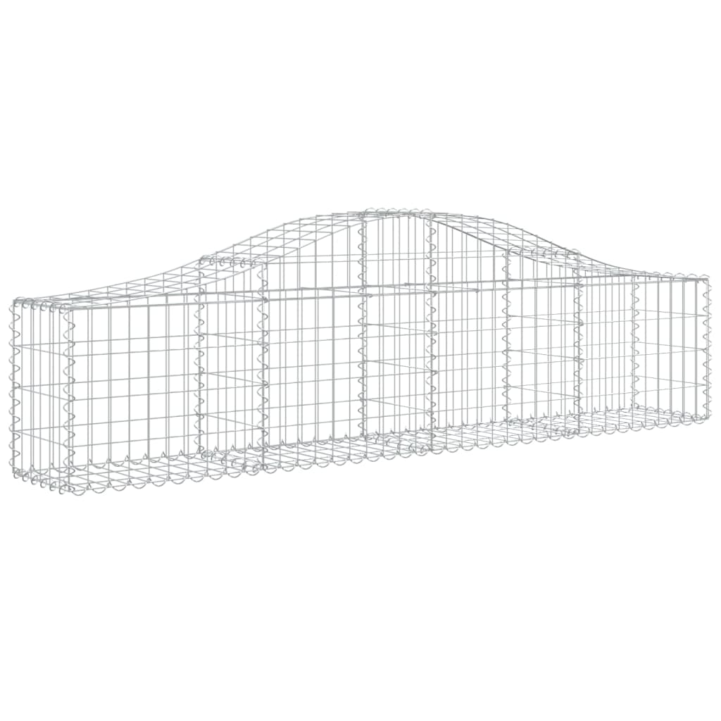 Cestas De Gaviones 7 Uds Forma De Arco Hierro 200x30x40/60 Cm_2