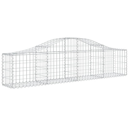 Cestas De Gaviones 7 Uds Forma De Arco Hierro 200x30x40/60 Cm_2