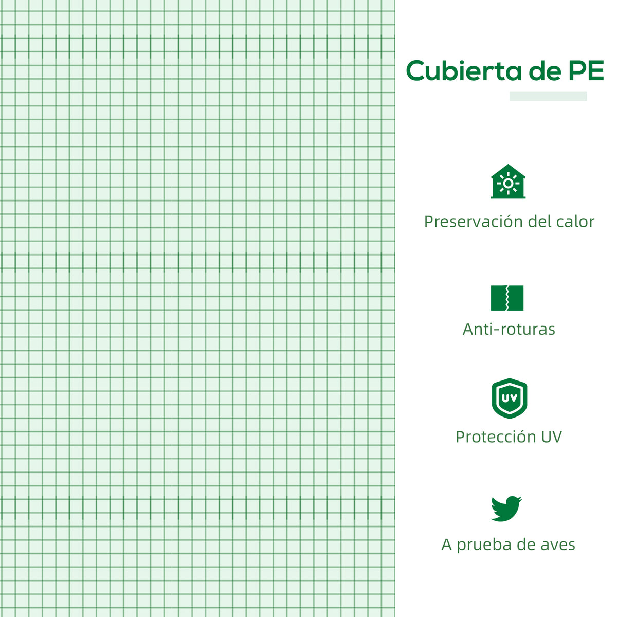 Invernadero De Terraza Outsunny Acero, Pe Verde Oscuro 120x60x60 Cm_3