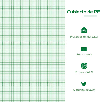 Invernadero De Terraza Outsunny Acero, Pe Verde Oscuro 120x60x60 Cm_3