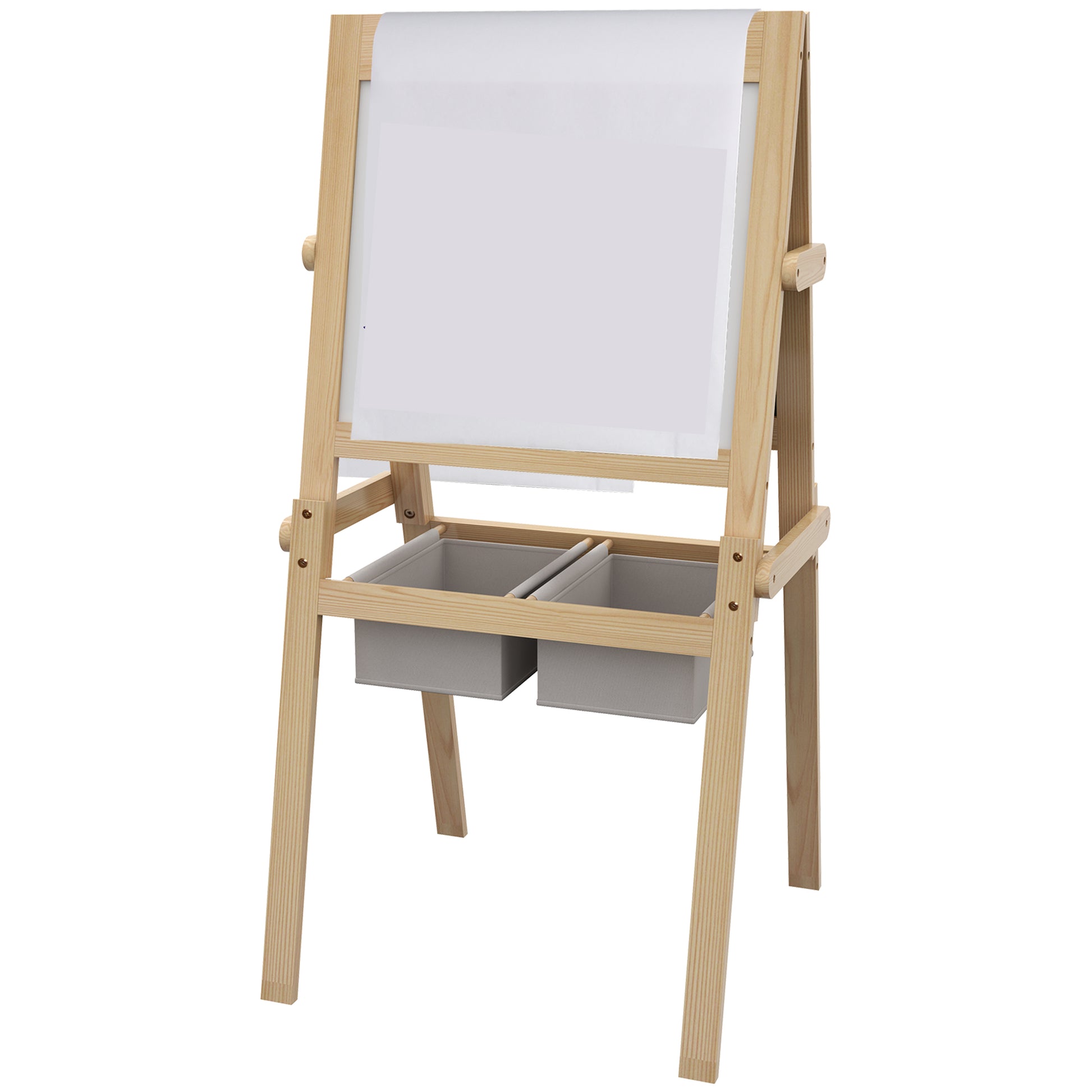 Aiyaplay Caballete Para Niños 3 En 1 Con Rollo De Papel 58x50,5x109 Cm Natural_0