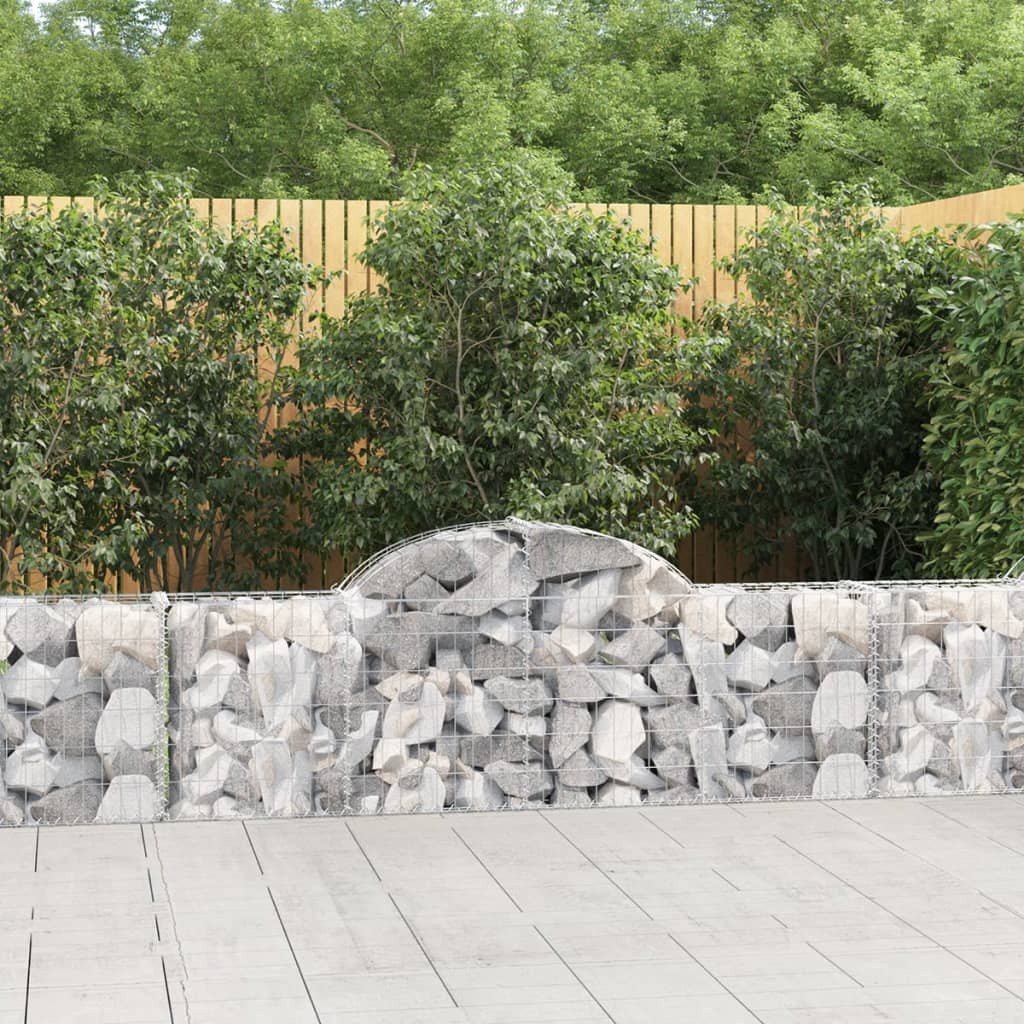 Cestas De Gaviones 50 Uds Forma De Arco Hierro 200x30x60/80 Cm_1