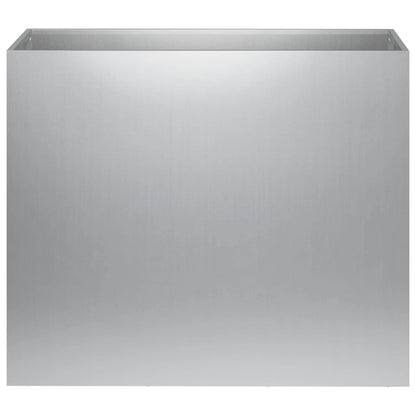 Macetero De Jardín Plateado 60 X 30 X 40 Cm Acero Galvanizado_2
