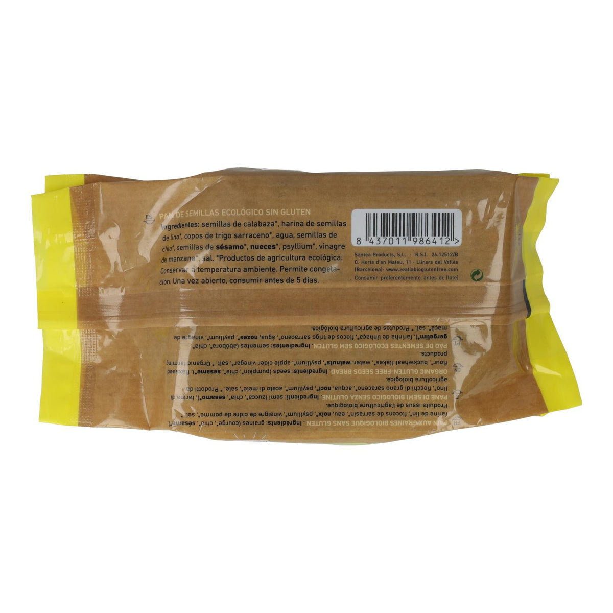 Pan Proteico Neuro+ BIO Sin Gluten Zealia 260 gr