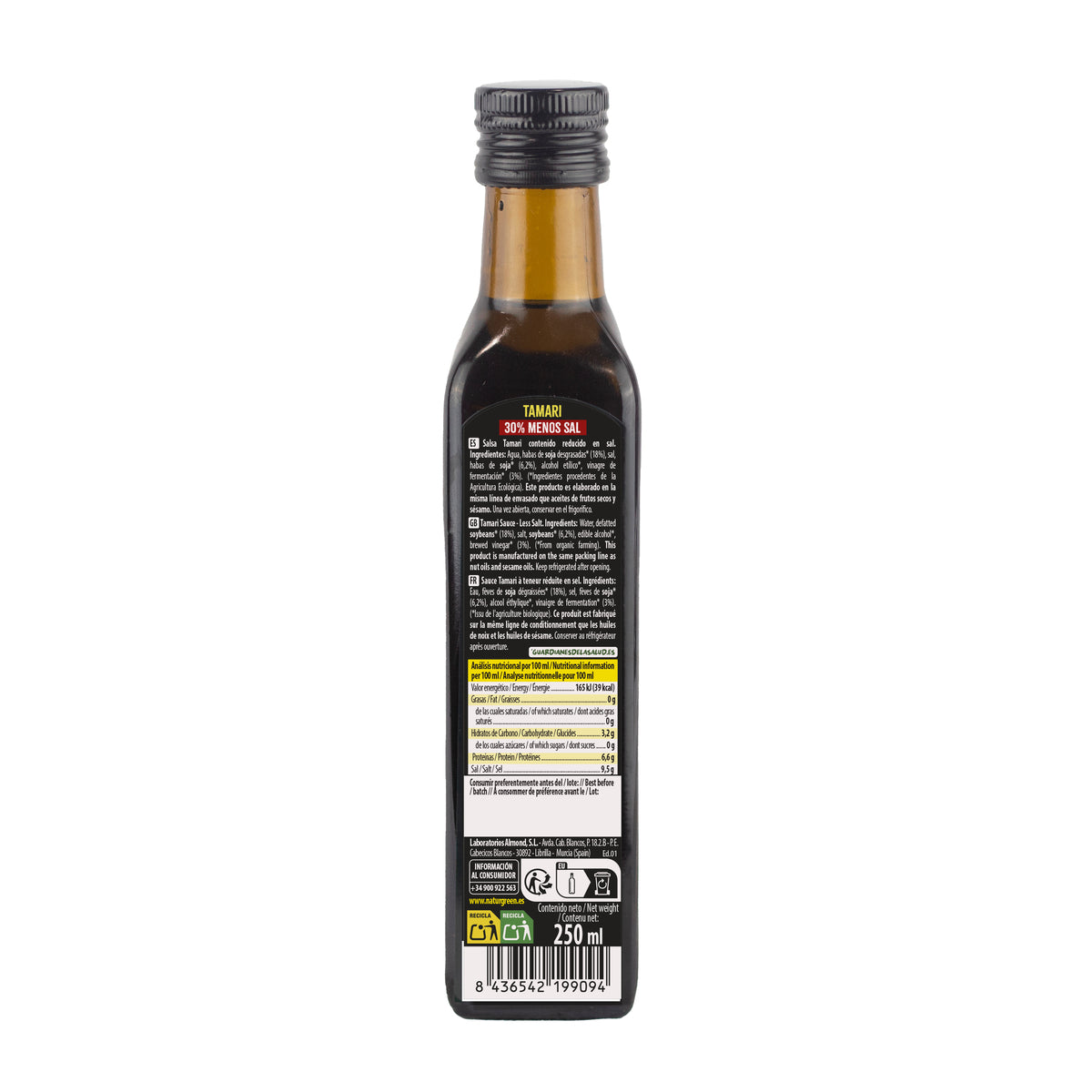 Tamari Contenido Reducido en Sal Bio NaturGreen 250 ml