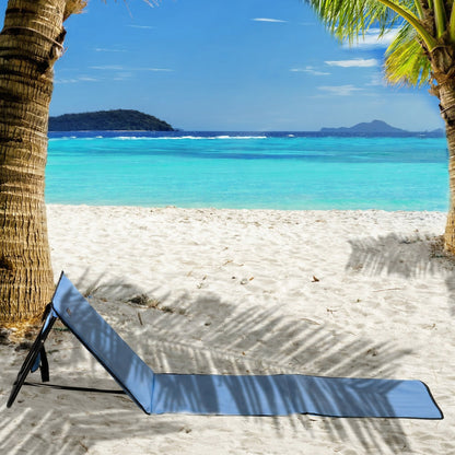 Outsunny Conjunto De 2 Esterillas De Playa Plegable 142x51x40 Cm Azul_1