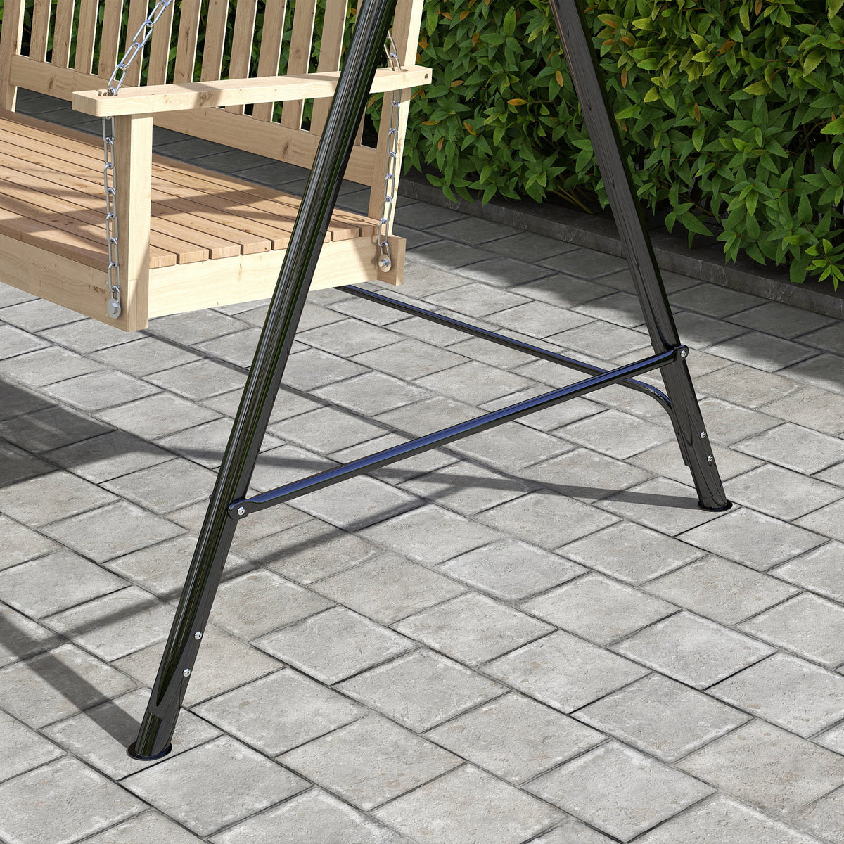 Outsunny Soporte Para Columpio De Metal Resistente Con Patas En Forma De A_4