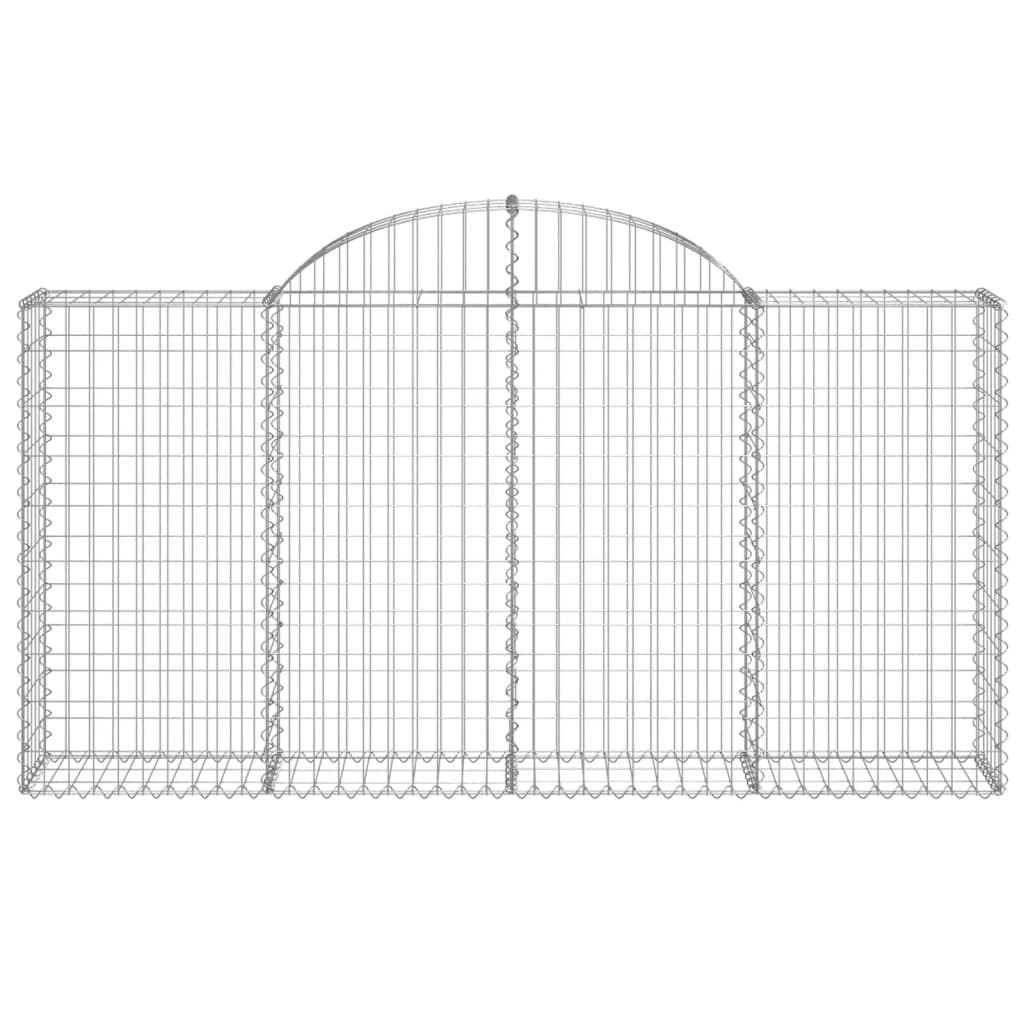 Cestas De Gaviones 4 Uds Forma De Arco Hierro 200x30x100/120 Cm_3
